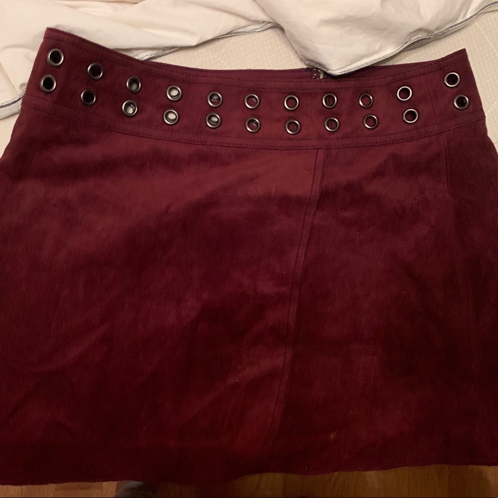 BCBG MAXAZRIA suede skirt